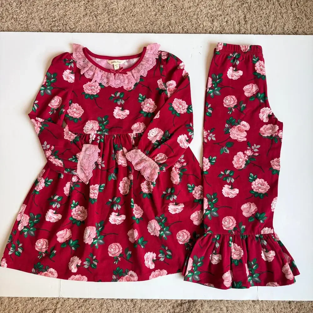 Matilda Jane Rosebud Lap Dress & Big Ruffles Pants Girls 6 - Picture 2 of 14